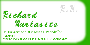 richard murlasits business card